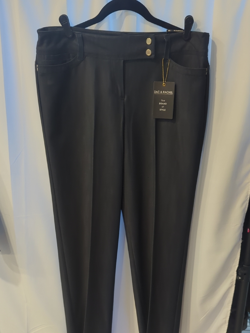 Zac & Rachel Dark Navy Stretch Pants Size 10 New With Tags